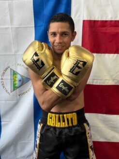 Byron Rojas Pro Boxer Wearing Eruption Boxing Glovers